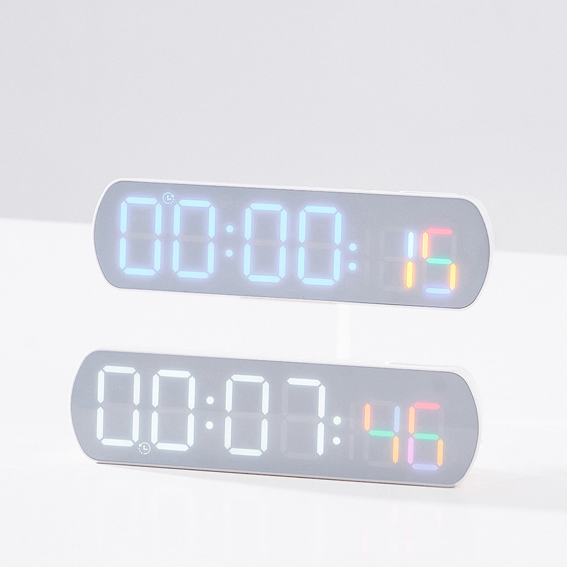 Desktop LED Electronic Clock Multi-Function Timer Portable Mini Creative Design Rectangular Shape Alarm Chronograph 24-hour