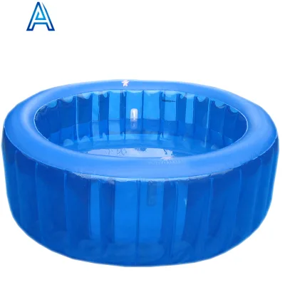 New Design Environmental clear PVC Inflatable Swim Pool Game Toy Pool Folding Portable Pool With Straps Inside