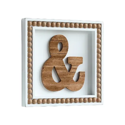 Monogram Wood Alphabet Signs Distressed Decorative Letters for Wall or Tabletop Personalized Art Decor with Beads