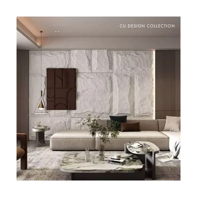 Innovative Eco-Friendly PU Mushroom New Material Slate for Outdoor Applications Fireproof Faux Stone Wall Panels Exterior