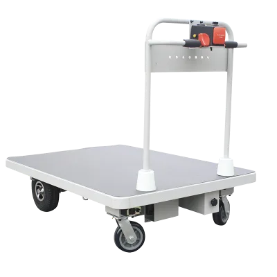 900W Electric Flatbed Trolley with 400kg Load Capacity Durable Non-Slip Platform Electric Dump Truck Trailer