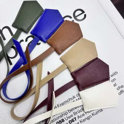 square Leather Bay Charm Cute Key Ring Pu Leather Bag Accessory Custom Leather Pendant Women Girl Bag Accessory Contemporary