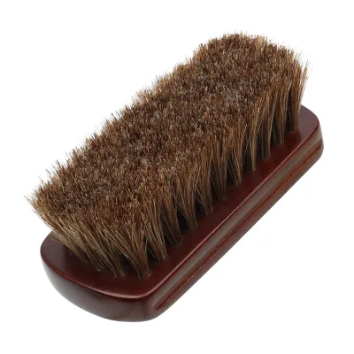 Histotree Horse Hair Solid Wood Foot Brush with Oil Polishing and Dust Removal for Leather Cleaning