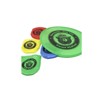 Outdoor Toy Folding Flying Disc Printed Logo Made of Durable Plastic and Polyester Flying Discs & Arrows Product Category