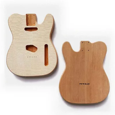 Mahogany Guitar Body Replacement Unfinished TL Electric Guitar Body with Quilted Flame Veneer OEM