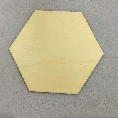 Laser Cut Wooden Blank Hexagon Shape Cutout