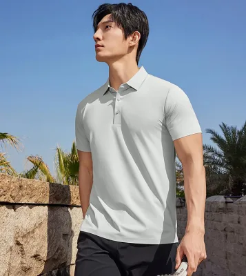 Quick Drying Polo Shirts Men Polo Shirts 86% Nylon 14% Elastane 190gsm Ice Cool Mens Polo Shirts Luxury Design