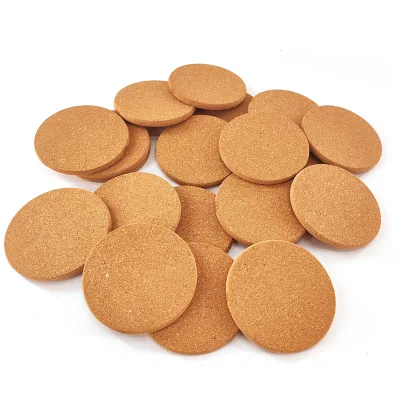 Wooden Cork Drink coaster Waterproof Non-slip Wooden coaster Round Cork coaster Suitable for Home Office