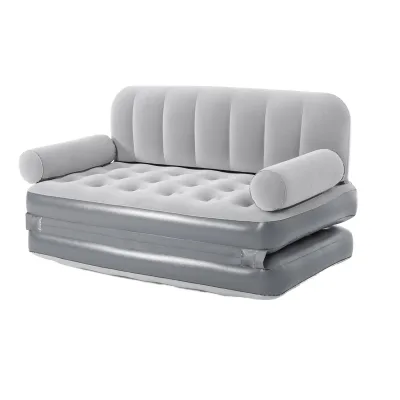 Double Person Inflatable Lounge Chair with Massage Feature Extendable for Living Room Exterior or Kitchen Use