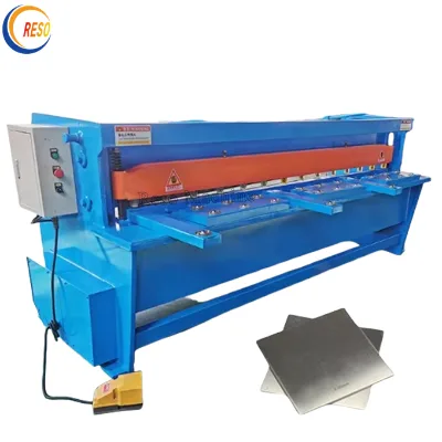 Small Model Electric Hydraulic Sheet Metal Cutting Machine 4mm Thickness Plate Splitting Shearing Machine