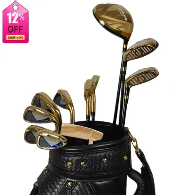2018 Golf Clubs Complete Set Right Handed Champkey Leather Golf Club Grips with Golf Bag