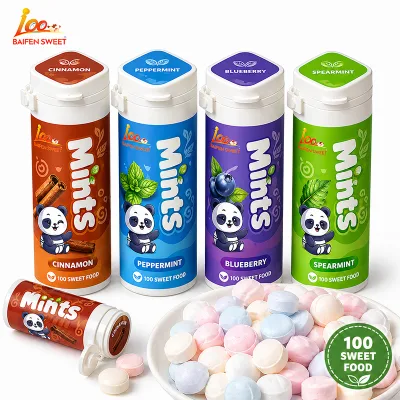 100SWEET Xylitol Mints with Custom Logo Sugar Free Mints Low-Calorie Breath Mints Assorted Flavors