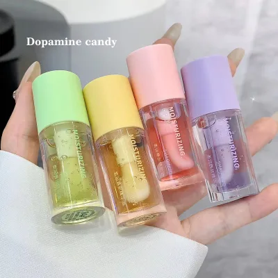 Waterproof Hydratating Glitter Fruit Ph Color Changing Lip Oil Plumper Private Label Mini Vegan Lip Plumper Gloss