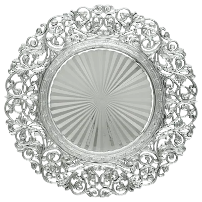 Vintage Design Chrome Color Top Quality Chrome Color Hammered Charger Plate in Wholesale Prices With Sizes 13 Inches