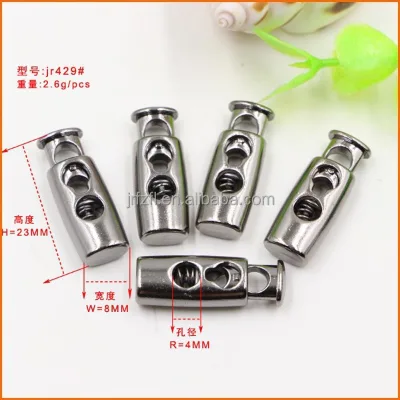 2-Hole Fashion Decorative Metal Cord Lock Extension Stylish Stoppers for Cord Management