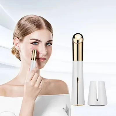Hot Selling Handheld Beauty Device Eye Facial Massager Wand Heat Vibration Waterproof USB-C Charging 1-Year Warranty Wrinkle Eye