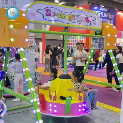 Mini Pendulum Ride With Colorful LED Lights for Kids Amusement Park