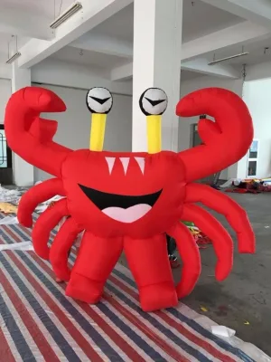 China Manufacturer Animals Large Inflatable Animal Shape Balloon for Roof Inflatable Advertising Crab