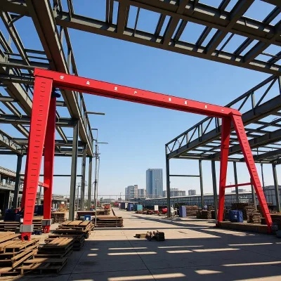 Gantry Crane Manufacturer Sells 24-Meter-Span QD-Class A7 Double-Girder Beam-Lifting Gantry Cranes 10Ton Capacity