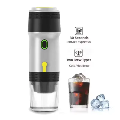 Outdoor Travel Portable Mini Electric 15 20Bar Coffee Maker Free Spare Parts Fully Automatic DS Capsule Espresso Coffee Machine