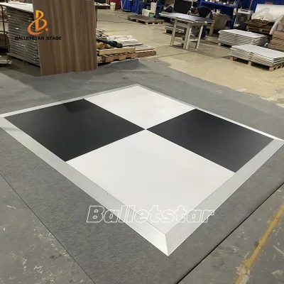 Interlock Portable White Dance Floor