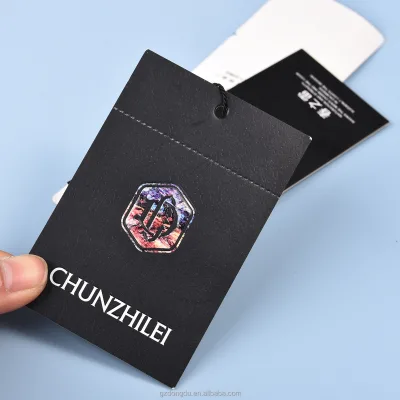 Cheap Price Paper 'costume' Tag Custom Logo Color Cardboard Clothing Brand Tags Clothing Tags