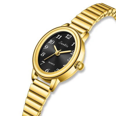 LIGE Arabic Digital Quartz Women's Watch Fashion Simple Women's Watch Trendy Personalized Stretch Steel Band Watch
