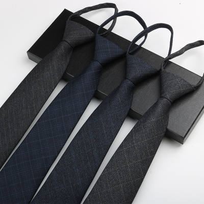 Fashion Design Easy to Use Necktie Lazy Zip Neck Ties Black Zipper Tie