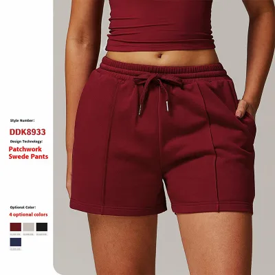 All-Match Cotton Sports Shorts High Waist Casual Running Pants with Pocket Elastic Waist Wholesale for Adults