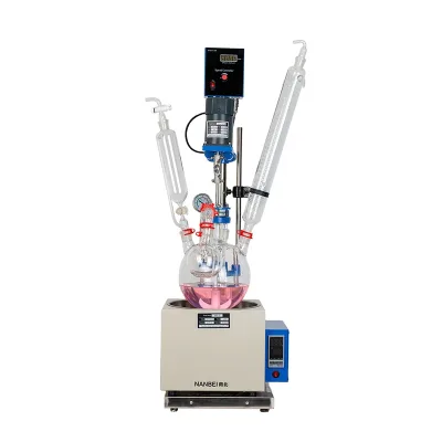 5L Single Layer Mini Pyrolysis Glass Reactor for Lab Use Vacuum Distillation Crystallization Reactor