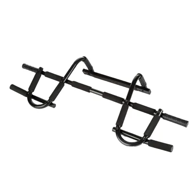 Wholesale IUNNDS High Tensile Steel Black Doorway Pull up Bar for Home Gym Universal Workout Training Pushup Sit up