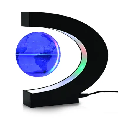 US/EU Maglev Globe Ornament Floating Earth Globe With LED Light 3/4/6Inch Desktop Decoration Educational Ornament Kid Gift