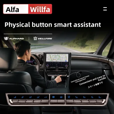 12-Function Central Control Physical Button Panel for Alphard Vellfire 40 Series MPV Interior Modification Accessories