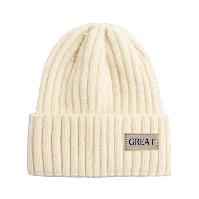 Custom Private Label Knitted Beanies Hat Colorful Winter Warm Beanie