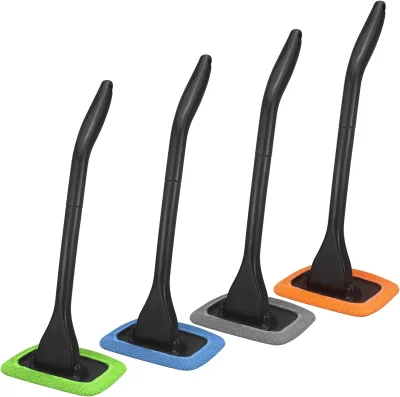 Detachable Windshield Wash Tool Kit Long Handle Interior Car Wiper Squeegee Modern Manual Window Cleaning Brush