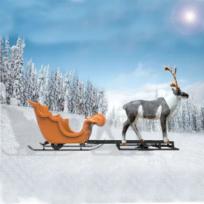 Hot Selling Deer Pulling Sledge Sledge Ice Snow Playground Elk Pull Car Electric Sledge Deer
