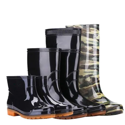 PVC Gum Boots Waterproof Rubber Gum Boots Food Industry Factory Farming Fishing Lightweight Rain Boots Men & Women