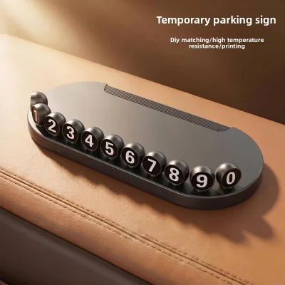 Car-Mounted Temporary Parking Sign Customizable Printed Cartoon Figurines ABS Material-Decorative Number Plate
