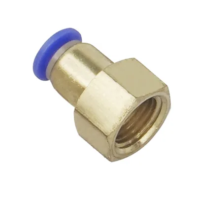 PCF OD 4MM 6MM 8MM 10MM 12MM Thread 1/8'' 1/4'' 3/8'' 1/2'' Pneumatic Fitting Air Connectors Female Straight One-Touch Plastic