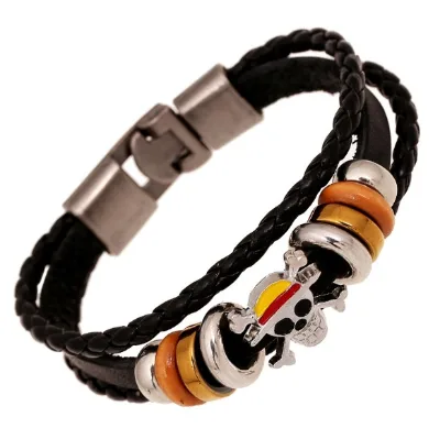 Anime One Piece Ghost Leather Bracelet for Unisex