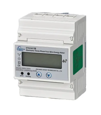 CNYIOT Small Industrial High-Power 380V 50Hz Class 1 Energy Meter DTSU1877 4G 4P Three-Phase LCD6+2 Display Red LED Meter