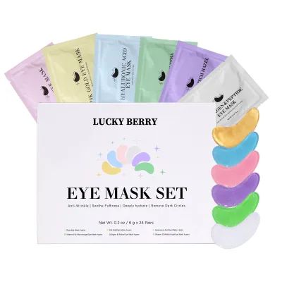 Herbal Vegan Peptide Eye Mask Anti-Wrinkle Smooth Dark Circles Puffiness Treatment Sheet Form Sleep Under Eye Care Patches