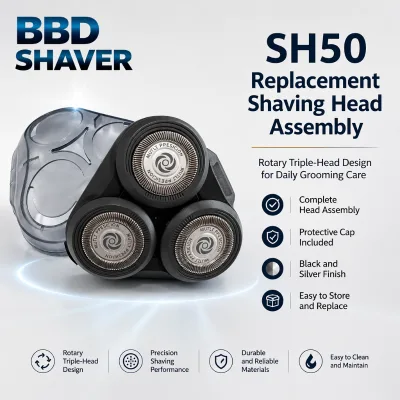 3 Pack Stainless Steel Compatible for Series 5000 Shaver Replacement Head Razor Blades SH50 SH50/52