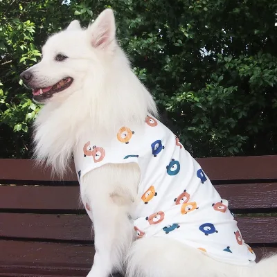 XS~5XL Stocked X-large Large Dog Summer Clothes Vest 2021