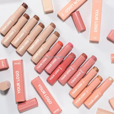 Private Label Vegan Cheek Tint Pink Cream Blusher Waterproof Bronzer Face Make up Blush Stick