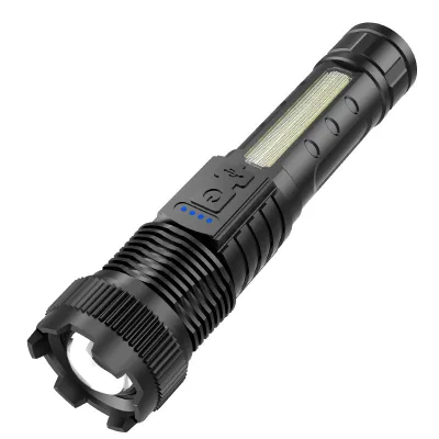 Cross-border New Model LL-118 Outdoor High-intensity Flashlight P50 Telescoping Zoom High-power Pen Clip Battery-Free