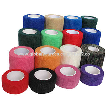 Non-woven cohesive bandage, different sizes and colors are available