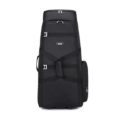 Polyester Wheeled Bowling Trolley Bag Fixed Casters Separate Shoe Compartment Ultra Large Capacity Sport Travel Luggage