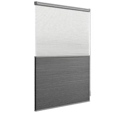 Wholesale Modern Electric Honeycomb Blackout Curtains Smart Polyester Fabric Sun Protection Breathable Hotel Shade Built-in