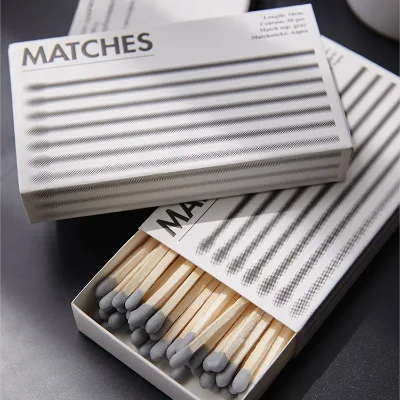 Hot Sell Scented Candle Special Match Box Creative Art Vintage White Head Cigar Extended Long Match